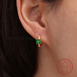 Real 18K Gold Plated 925 Sterling Silver Hoop Earrings&nbsp;OB9176-1