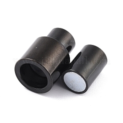 Ion Plating(IP) 304 Stainless Steel Magnetic Clasps with Glue-in Ends&nbsp;STAS-F276-04EB