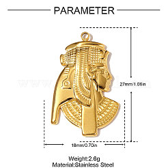 304 Stainless Steel Pendants&nbsp;STAS-OY008-37G