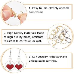 2 Colors 304 Stainless Steel Leverback Earring Findings&nbsp;STAS-SP0001-08B