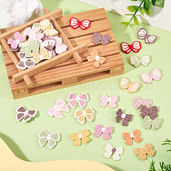 40Pcs 20 Colors Bowknot Computerized Embroidery Cloth Patches&nbsp;PATC-TA0001-26