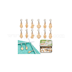 Wood Bottle Pendant Locking Stitch Markers&nbsp;HJEW-NB00120