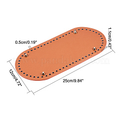 PU Leather Oval Long Bottom for Knitting Bag&nbsp;FIND-WH0032-01B
