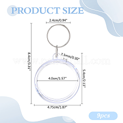 Acrylic Photo Frame Keychains&nbsp;KEYC-WH0038-78