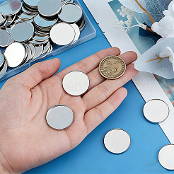60Pcs 304 Stainless Steel Plain Edge Bezel Cups&nbsp;STAS-SC0021-45