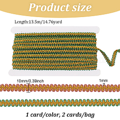 2 Cards 2 Colors Christmas Polyester Centipede Lace Ribbon&nbsp;OCOR-FH0001-20