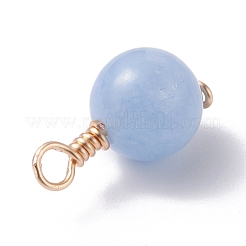 Natural & Dyed White Jade Wire Wrapped Pendants&nbsp;PALLOY-JF01146