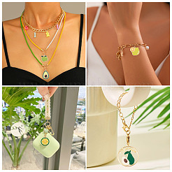 40Pcs 10 Styles Alloy Enamel Pendants&nbsp;ENAM-TA0003-06