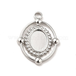 Non-Tarnish 304 Stainless Steel Pendant Cabochon Settings&nbsp;STAS-I197-005P
