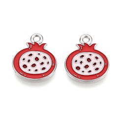 Fruit Alloy Enamel Charms&nbsp;PALLOY-S058-01P-14