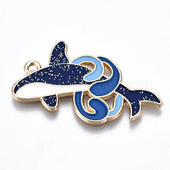 Eco-Friendly Alloy Enamel Pendants&nbsp;X-ENAM-Q437-032-NR