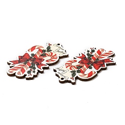 Single Face Printed Wood Big Pendants&nbsp;WOOD-D025-06