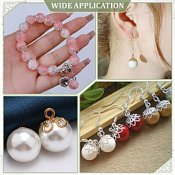 200Pcs 2 Colors Brass Bead Cap Bails&nbsp;KK-ME0003-09