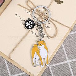 WEWAYSMILE Dog Keychain Car Keychain Pet Pendant Key-Ring Lovely Dog Key-ring Portable Metal Keychain Gift for Pet Lover Birthday Puppy Theme Party Supplies (Akita Dog)&nbsp;JX804A