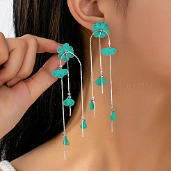 Alloy Stud Dangle Earrings&nbsp;WG72030-03