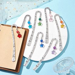 7Pcs 7 Colors Tibetan Style Hook Bookmarks&nbsp;AJEW-JK00322