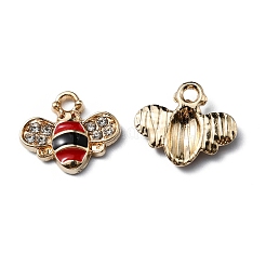Light Gold Plated Alloy Enamel Charms&nbsp;ENAM-WH0001-35KCG-01