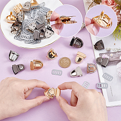 12Pcs 3 Colors Iron Bag Tuck Clasps&nbsp;PURS-NB0001-01