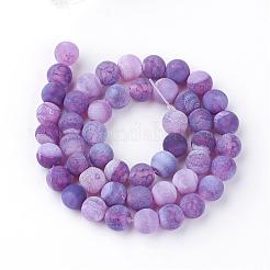 Natural Fire Crackle Agate Bead Strands&nbsp;G-S216-10mm-04