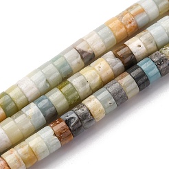 Natural Flower Amazonite Beads Strands&nbsp;G-Z006-C49