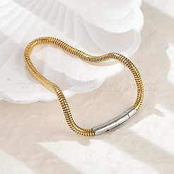 304 Stainless Steel Snake Chain Bracelets for Women&nbsp;BJEW-Z087-18GP