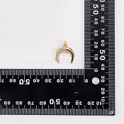 10Pcs Rack Plating Brass Micro Pave Cubic Zirconia Pendants&nbsp;KK-SZ0001-80
