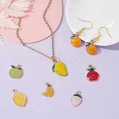 15Pcs 15 Style Alloy Enamel Pendants&nbsp;ENAM-YW0001-84