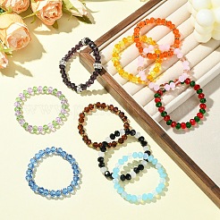 Rondelle Glass & Alloy Rhinestone Spacer Beads Jewelry Making Findings Kits&nbsp;DIY-YW0011-13