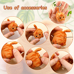 2 Sets Cat Needle Felting Kit&nbsp;DIY-SC0030-17A