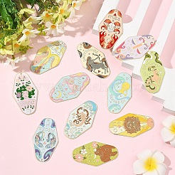 12Pcs 12 Styles Twelve Constellations Alloy Enamel Big Pendants&nbsp;ENAM-YW0008-20