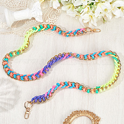 Acrylic Cable Chain & Polyester Braided Cord Bag Straps&nbsp;FIND-WH20033-020KCG-D