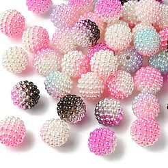 50Pcs 5 Colors Imitation Pearl Acrylic Beads&nbsp;OACR-FS0001-62A