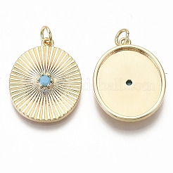 Brass Pendant Cabochon Settings&nbsp;X-KK-R136-014-NF