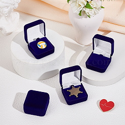 Plastic Cover with Velvet Brooch Packing Boxes&nbsp;VBOX-WH0012-08A