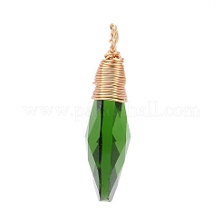 Faceted Glass Pendants&nbsp;PALLOY-JF00739