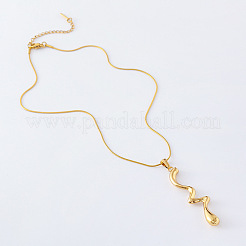 3Pcs Minimalist Stainless Steel Irregular Twisted Pendant Necklaces for Women&nbsp;PL8939