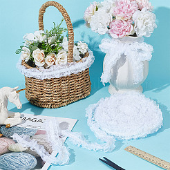 10M Double Layer Polyester Flower Elastic Lace Trim&nbsp;OCOR-DC0001-21A