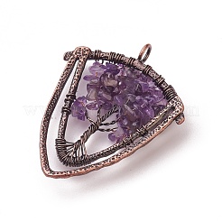 Natural Amethyst Chip Big Pendants&nbsp;G-F650-B04