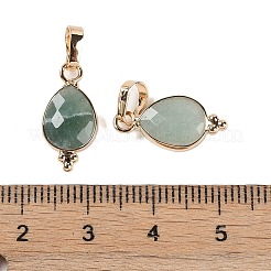 Natural Green Aventurine Faceted Pendans&nbsp;X-KK-L218-004G-06