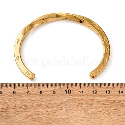 Always In My Heart 304 Stainless Steel Cuff Bangles for Women&nbsp;BJEW-D361-01G