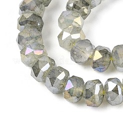 Anti-Tarnish Electroplate Glass Imitation Jade Beads Strands&nbsp;EGLA-T029-6mm-13B