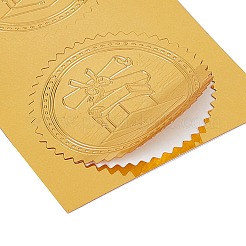 Plastic Self Adhesive Gold Foil Embossed Stickers&nbsp;DIY-WH0163-70O