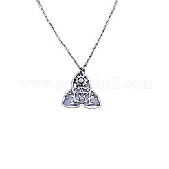Hip-hop Style 201 Stainless Steel Viking Triquetra/Trinity Knot Pendant Necklaces for Men&nbsp;FS-WG06227-01