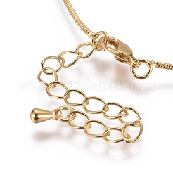 Brass Round Snake Chain Necklaces Making&nbsp;MAK-L025-02G