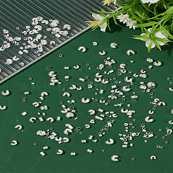 360Pcs 12 Styles Brass & Iron Crimp Beads&nbsp;FIND-LP0001-04