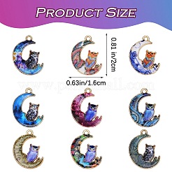 45Pcs 9 Colors Alloy Printed Pendants&nbsp;FIND-SZ0003-50