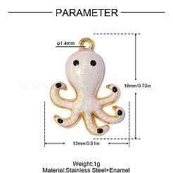 304 Stainless Steel Enamel Pendants&nbsp;STAS-OY019-14G