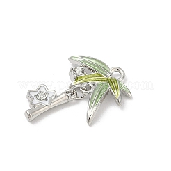 Rack Plating Alloy Enamel and Rhinestone Pendants&nbsp;PALLOY-R151-33P
