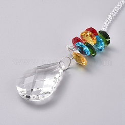 Crystals K9 Glass Pendants Chandelier Suncatchers Prisms&nbsp;AJEW-WH0021-36A
