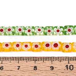 Handmade Millefiori Lampwork Beads Strands&nbsp;LAMP-T022-10M